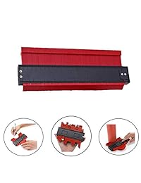 Goglor Herramienta de calibre de duplicador de perfil de contorno de 5 10 pulgadas, carpintería Duplicaciones de formas irregulares Plantilla de plástico   Regla alta precisión Craft Medida   Borde Copia Marco circular Carpintero Herramienta para azulejo