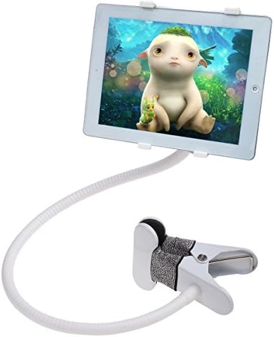360 Rotating Desktop Stand Lazy Bed Tablet Cellphone Stand Holder Mount - white