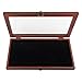ANDREW FAMILY Glass Top Spice Jewelry Display Case with 72 Slot Compartment Ring Organizer Jewelry Case