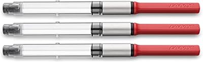 Lamy Z28 Converter 3 Pack Red Fountain Pen Ink Converter Lamy Safari Joy AL Star