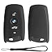 Velsman Compatible with BMW Trapezoid Style Key FOB - 3 Buttons Silicone Case Cover Protector Holder and Wrist Strap (Black) primary