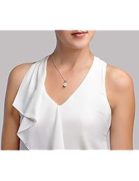 Pendiente en forma de símbolo infinito con perla cultivada de agua dulce de 9 mm