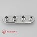 4-Port Billet Aluminum Firewall Heater & A/C Bulkhead Clear Anodized In–Line
