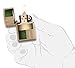 Zippo Emerald Square Design Pocket Lighter, Brushed Brass