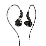 HiFiHear BLON BL03 in Ear Earphone,10mm Carbon Diaphragm Dynamic Drive Bass HiFi DJ in Ear Monitor, Diamond Mirror Process in Ear Headphone with 2pins Detachable Cable Wired Earphone (Gun No Mic)