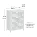 Sauder County Line 4 Drawer Chest, Salt Oak finish, L: 32.21