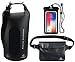 Freegrace Waterproof Dry Bags Set of 3 Dry Bag with 2 Zip Lock Seals & Detachable Shoulder Strap, Waist Pouch & Phone Case - Can Be Submerged Into Water - for Swimming (Black(Window), 10L) primary