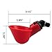 Automatic Chicken/Poultry Drinkers/Waterers with Cups Watering Cups Bowls Red Plastic Backyards Chicken Flock Duck Bird Water Feeder Livestocktool (4)