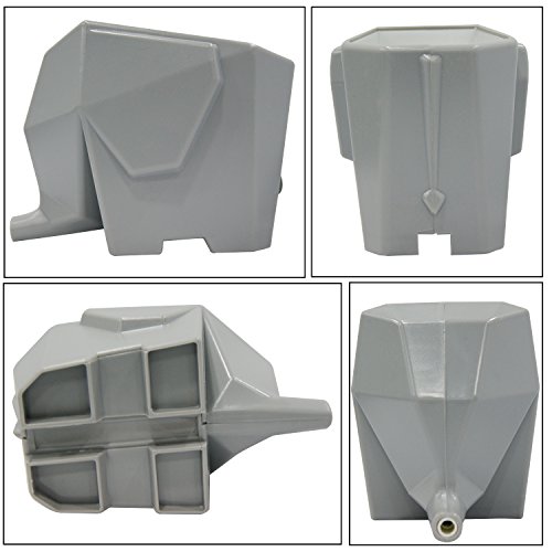 NewCool Elephant Cutlery Drainer Storage Box, Grey