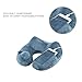 BestMaxs Travel Neck Pillows for Airplanes U Shaped Inflatable Traveling Soft Sleeping Pillow Compact for Train Car Plane Bus with Washable Velvet Cover、