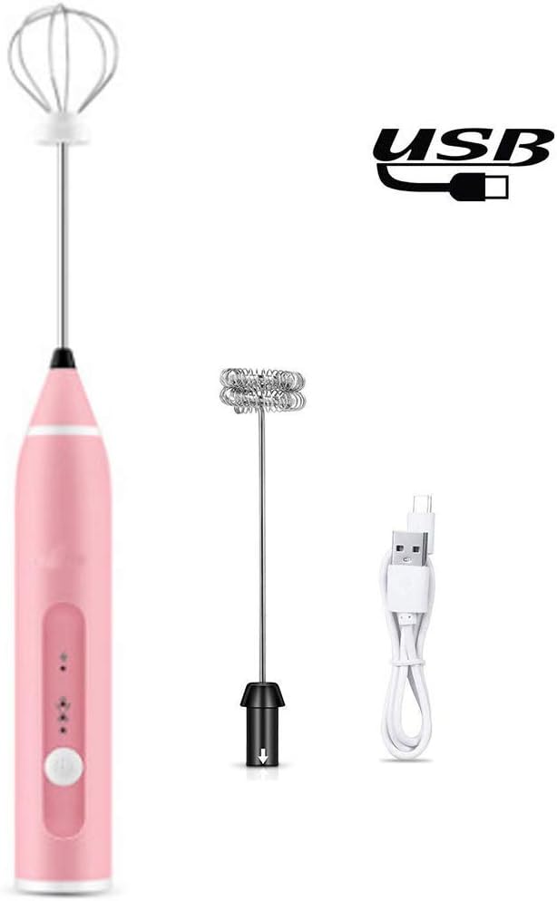 Electric Milk Frother Whisk Handheld Milk Frothers Coffee Frother Electric Whisk USB Rechargeable Coffee Frother 3-Speed Adjustable Handheld Foam Maker for Coffee, Latte, Cappuccino.