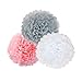 CHOTIKA 23 pcs Tissue Flowers Pom Poms Party Girl Paper Decorations First Birthday Girl Tissue Flowers Tassel Paper Baby Shower Decorations Supplies Kits Paper (Pink-White-Grey)