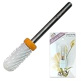 Pana (Grit: XXC - 2X COARSE) Professional USA Ceramic White Smooth Top LARGE Barrel Bit Nail Drill 3/32