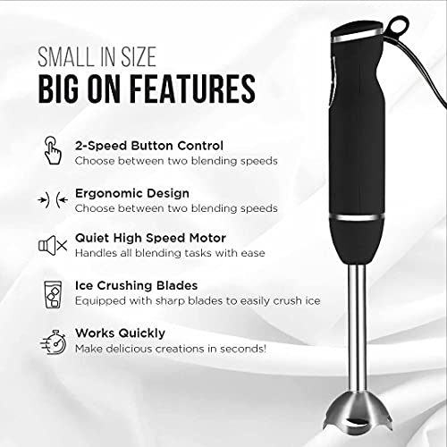 Chefman Immersion Stick Hand Blender with Stainless Steel Shaft