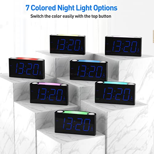Super Loud Vibrating Alarm Clock for Heavy Sleepers, Bed Shaker Alarm