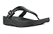 FitFlop Women's The Skinny Leather Toe-Thong Sandals, Black, 7 M US