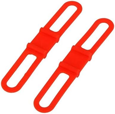 2 pcs MTB Cycling Bike Bicycle Silicone Band Flash Light Flashlight Phone Strap Tie Ribbon Mount Holder