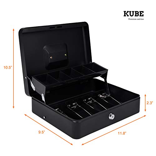 Cash Box with Free WaterResistant Money Bag Lock Box Money Safe