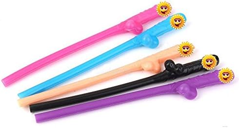 Bachelorette Party Straws, Funny Cocktail and Stirrers for Hen Party or Girl Night Party, 90 Count, Assorted