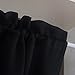 Aquazolax Thermal Blackout Door Window Curtains Panels Functional - 1 Piece, 25 by 40 Inch, Black