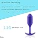 b-Vibe Snug Plug 2, Weighted Silicone Butt Plug, Beginner Anal Plugs - Sex Toys for Adults, 114g (Purple)