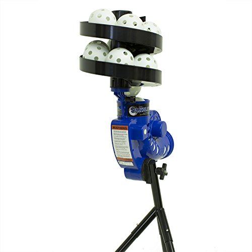 Trend Sports Sandlot 4-In-1 Batting Cage, Pitching Machine, Ball Feeder, and Poly Baseballs for Kids, Teens, and Adults