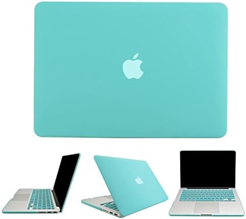 BeneU Plastic Hard Case Cover for Macbook Pro 13 Inch with Retina Display Model No.A1502/A1425 with Keyboard Cover and Screen Protector Green