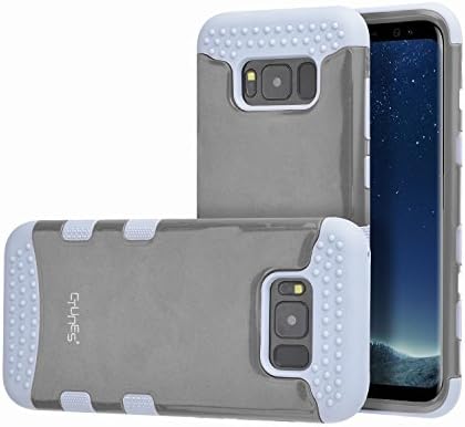 CTUNES Galaxy S8 Plus Case, S8+ Cover 3 in 1 Full-Body Heavy Duty Protective Case Sparkle Glitter Bling Back Combo Case for Samsung Galaxy S8 Plus-Gray