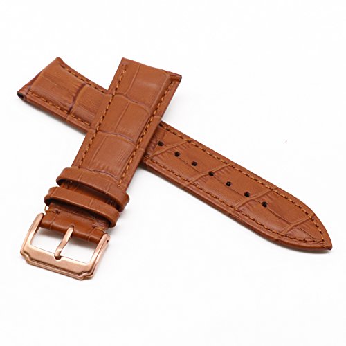 AUTULET Fashion Genuine Leather Wrist Watch Bands 23MM Light Brown Sport-Style