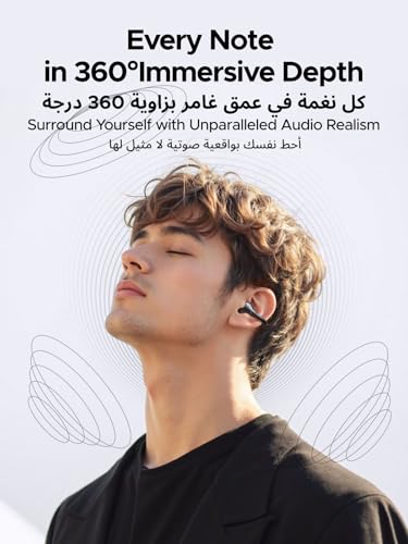 UGREEN ClipBuds, Open-ear Wireless Headphones with 4 Mic Clear Call Earbuds Clip on Earphones Bluetooth 6.0, App&Touch Control, IPX5 for Running Fitness, 30H Playtime, iOS&Android, Fit for S26 Ultra