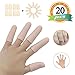 (20PCS) Gel Finger Sleeves,Finger Support,Silicones Finger Protectors *Waterproof* Finger Cots Great for Finger Arthritis,Finger Psoriasis,Hand Eczema,Finger Craking,Finger Trigger.