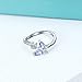 AOBOCO S925 Sterling Silver Adjustable Open Butterfly Rings Women Jewelry Gifts Birthday