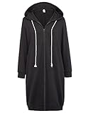 GRACE KARIN Casual Drawstring Hoodies Sweatshirt with Pocket Black Size XL CL612-1