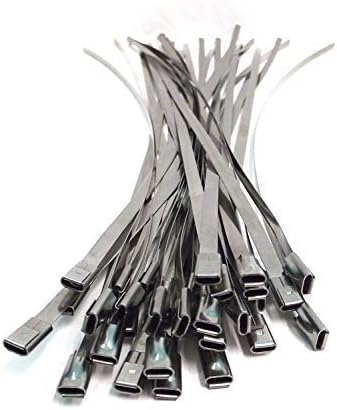 20x Stainless Steel Cable Ties WRAP, Heavy-Duty SS304, 4.6mm x 360mm, Anti-Corrosive, Fire-Resistant