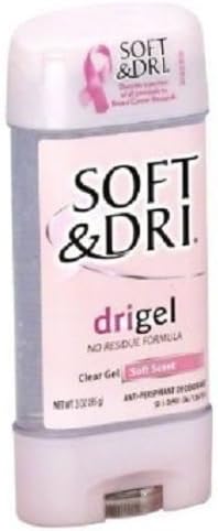 Soft and Dri Anti-Perspirant Deodorant Clear Gel, Soft Scent, 3 Count by Soft and Dri