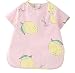 F&C Toddler Baby Short sleeve Waterproof Sleeved Bib (Lemon, 4T(100-110CM))