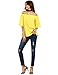 Romwe Womens Off The Shoulder Ruffle Half Sleeve Blouse Yellow L