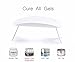 SUNmini 6W LED UV Nail Dryer Curing Lamp Light Portable for Gel Based Polishes Manicure/Pedicure 2 Timing Setting 45s/60s (White)