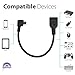 Fosmon Micro USB to USB 2.0 OTG Cable (On The Go) Adapter for Samsung Galaxy S7 / S7 Edge, S6 / S6 Edge, S5 / S4, Note 5/4 Android or Windows Smart Phones with OTG Function
