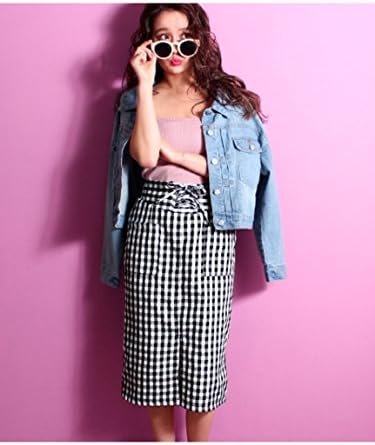 Amazon Anap アナップ Chille ギンガムチェックタイトスカート ホワイト 001 F スカート 通販