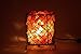 Hemingweigh Natural Hand Carved Crystal Salt Lamp with Salt Chips- Natural Himalayan Salt Crystals | Metal Cylinder Basket Lamp 17cm Electric Wire & Bulb