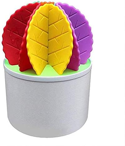 vijTIAN Modern Eco Friendly Table Decoration Cactus Bonsai Shape Silicone Coasters Set Heat Insulation Table Beautiful and Practical (Multicolor)
