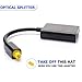 Andul Digital Toslink Fiber Optical Splitter 1 in 2 Out Audio Adapter Cable (Black)