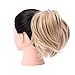 OUBECA Tousled Synthetic Hairpiece Scrunchies Straight Elastic Updo Scrunchy Bun For Women