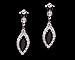 Black Genuine Austrian Crystal Marquee Drop Earring - Formal Jewelry