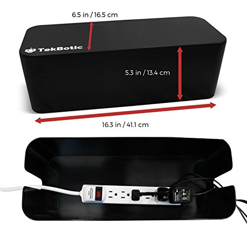 tekbotic Power Cable Organizer Box Cable Management Box Large Wire
