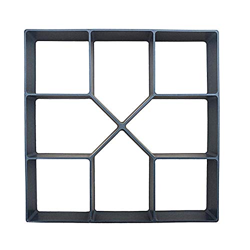 Mikolot Stone Mold - Plastic DIY Path Maker Brick Mold Concrete Molds for Stepping Stones Garden Pavement Mold (Square 1)