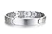 Free Custom Engraving Stainless Steel Magnetic Therapy Bracelet with Free Links Removal Tool