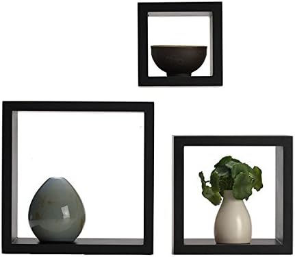 Harbortown 3 Piece Floating Shelves Wall Cube Shelves For Display Square Floating Shelves Decor Floating Shelf Set Floating Shelves White Floating Shelves Black
