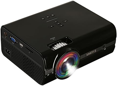 EstgoSZ [2018 Mini Video Projector U45 Full HD Projector 1800 Lumens LCD Home Theater Portable Video Projector 1080P Support AV VGA USB SD HDMI for PC Laptop PS4 XBOX Smartphone TV Sticks